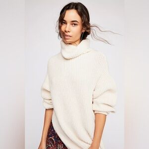 Free People Eleven Oversized Chunky Knit Turtleneck Sweater